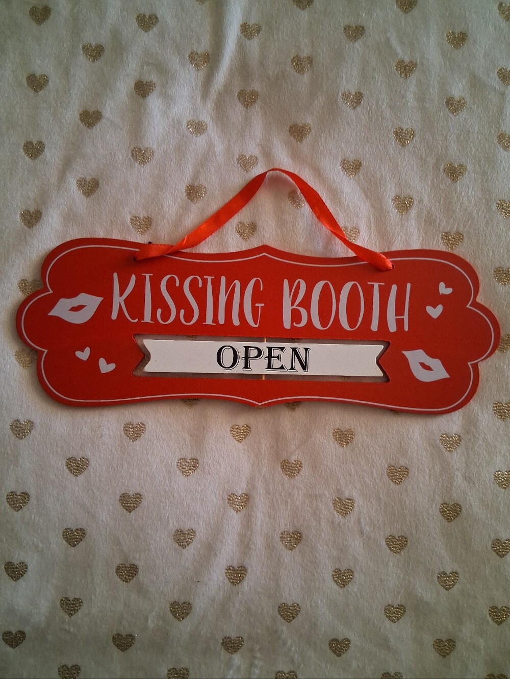 Valentine's Day "Kissing Booth" Decor Sign
